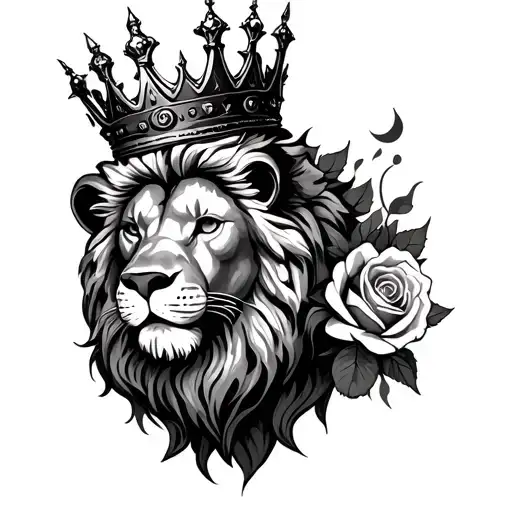 Roses Thorns Lion Crown
