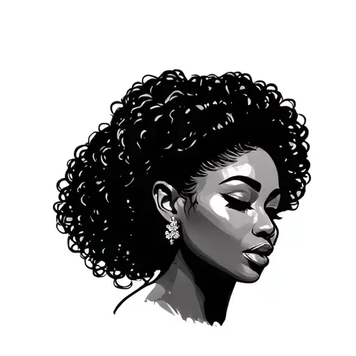 Lot's Wife As A Black Woman In Dot Form