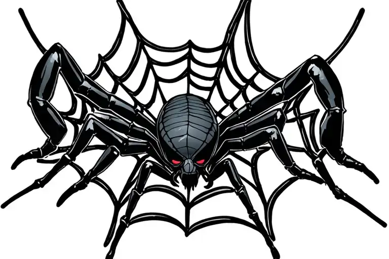 Black Widow On A Spiderweb