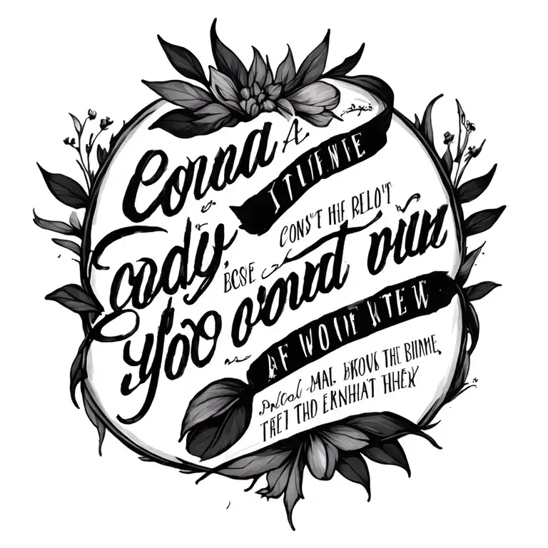 A Statement Piece Dased Around The Bible Verse