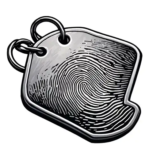 Dog Tags With Fingerprint