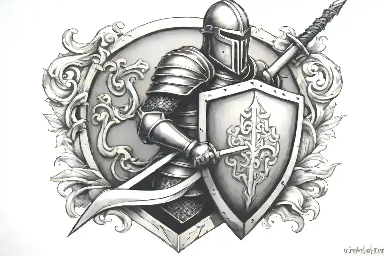 Knight W Sword And Shield