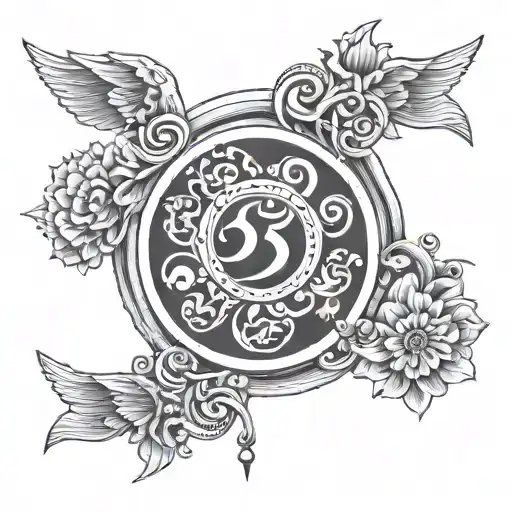 4 Symbols Of Stoicism Tattoo Design Combining Elements