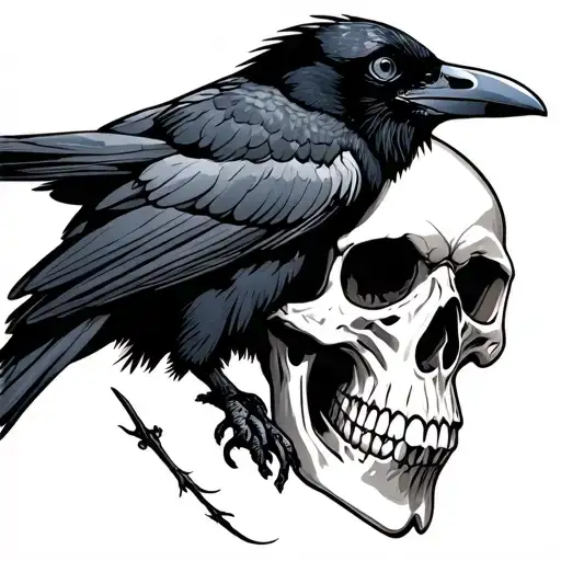 Crow And Skull Soft Shading