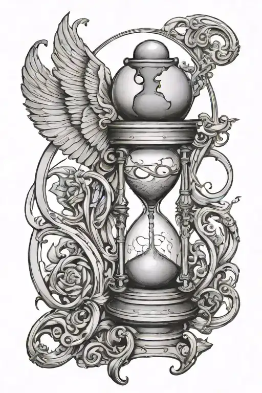 Mythic God Kronos Wrapped Hourglass