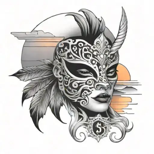 Hann Ya Mask Admiring A Sunset