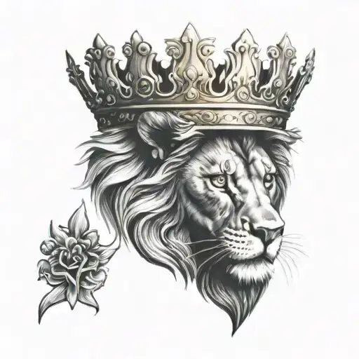 Crowned Lion Face