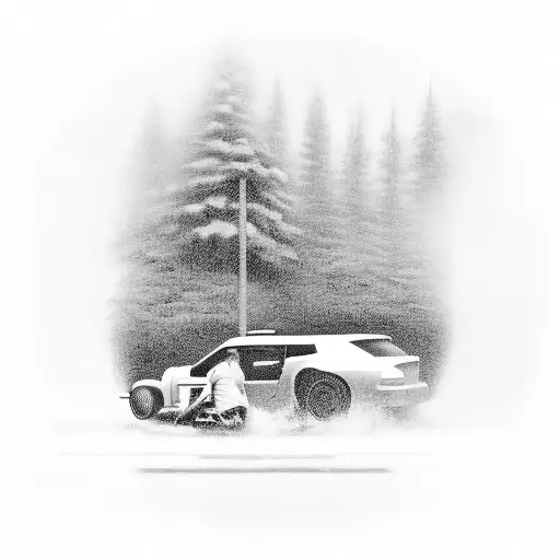 Esso Gas Station With The Cover Car From Need For Speed Moat Wanted In Front Of It