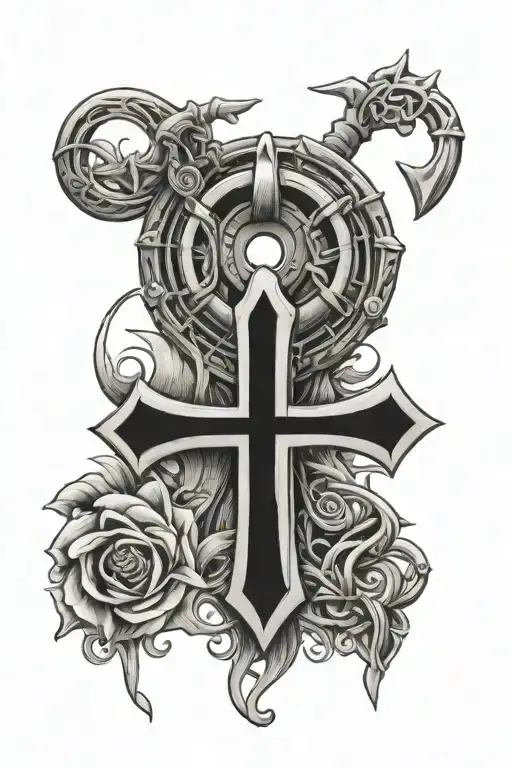 Ankh And Broken Heart Shaped Lock