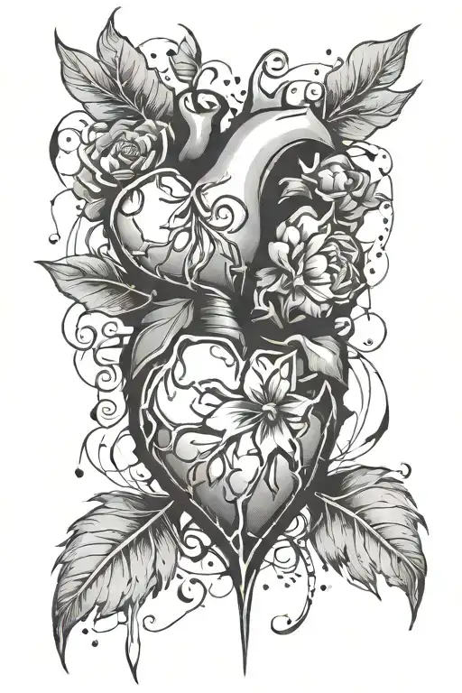 Broken Heart Symbolizing Love