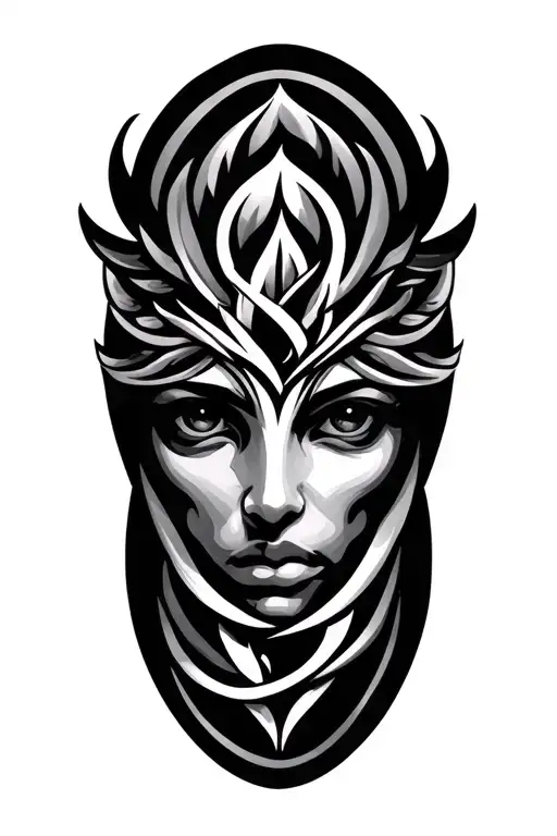 Aquarius Tribal Tattoo Design