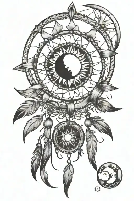 Dream Catcher With The Sun And The Moon