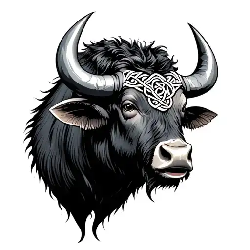 Water Buffalo Celtic Head