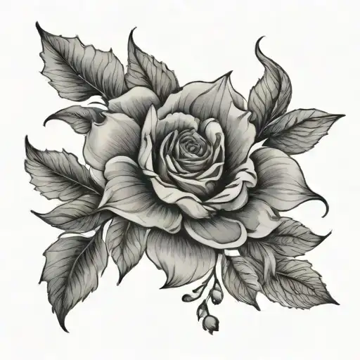Tattoo With November And December Birth Flowers