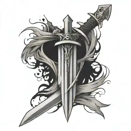 A Sword With Veins Wrapped Around It