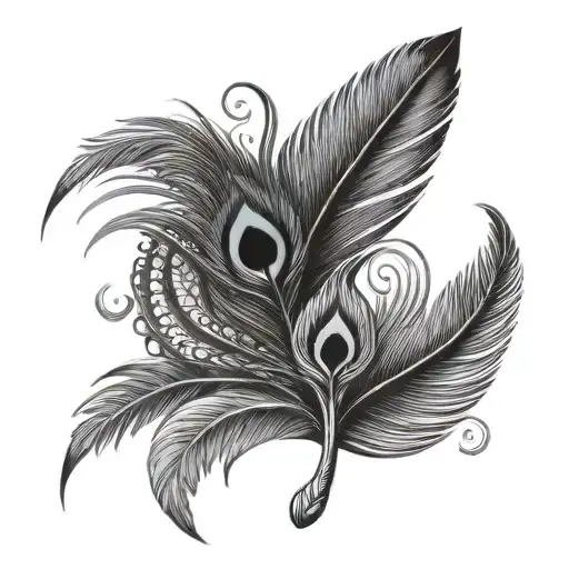 Lord Hanuman's Trishul & Lord Krishna's Peacock Feather