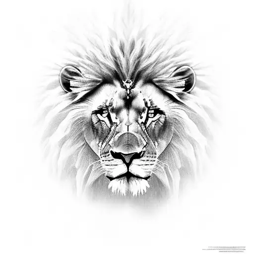 A Majestic Lion With A Monument-like Structure In The Background