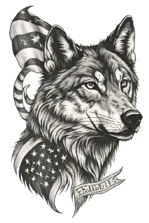 Wolf American Flag And Type 1 Diabetes