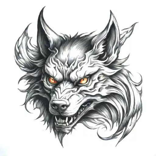 Demon Wolf Face