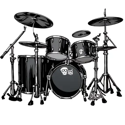 Evil Skull Drum Set