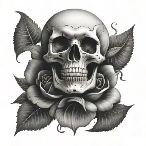 Skull With Roses