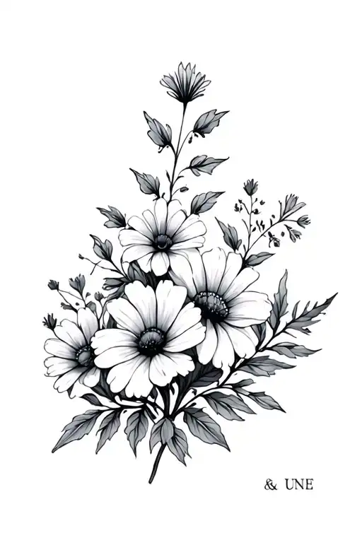 Wild Flowers With Initials