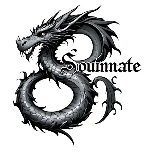 Word Soulmate With A Dragon As The S