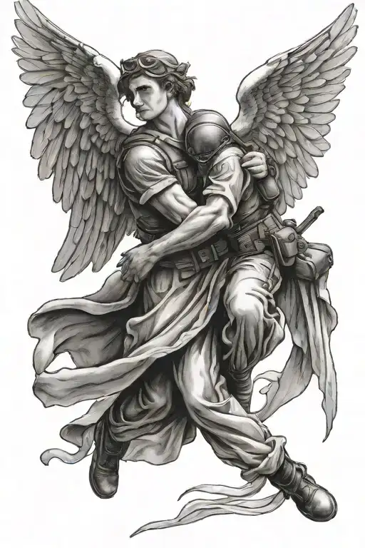 Angel Carrying Soldier