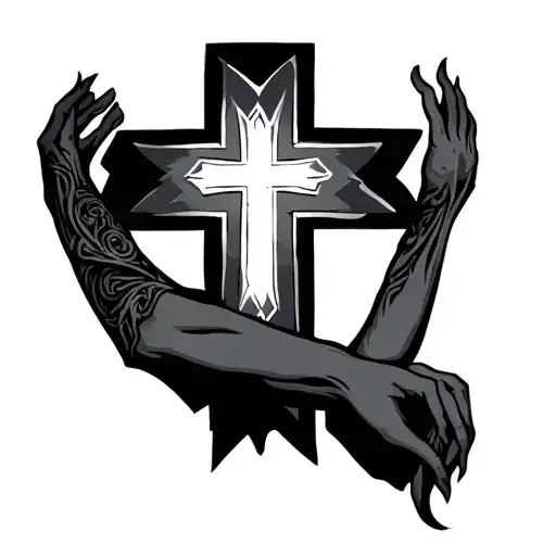 Christian Arm Sleeve Featuring Three Crosses