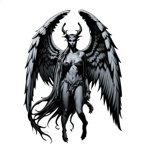 Angel Demon With Demon Wings