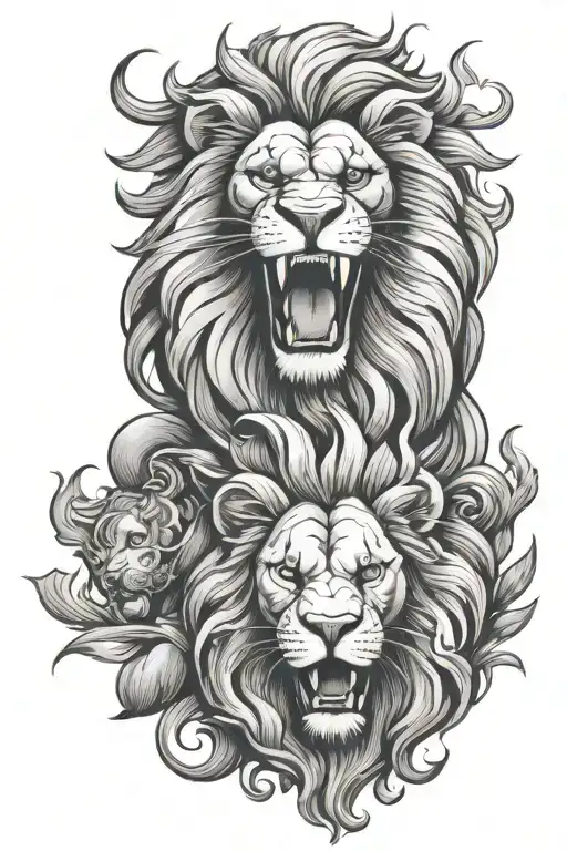 Family Army Lion Head