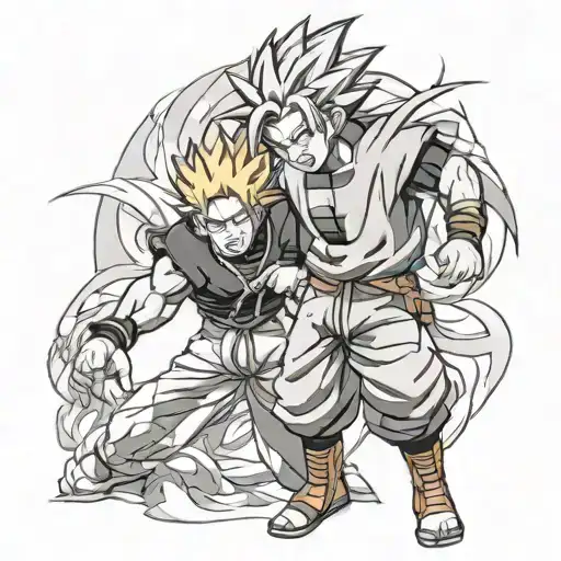 Naruto Design And Goku Turning Super Saiyan