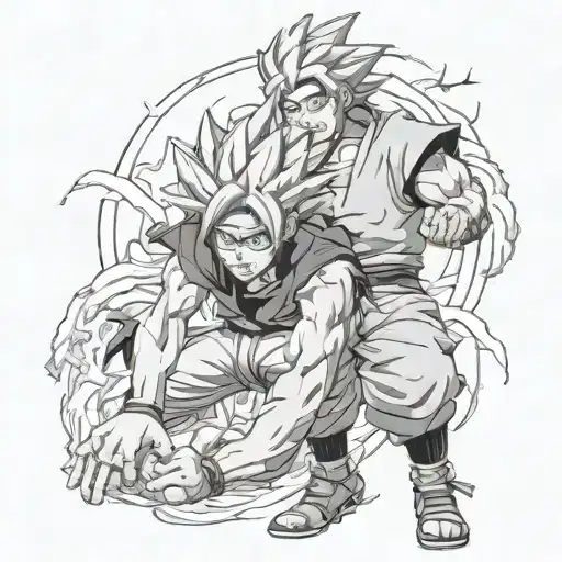 Naruto Design And Goku Ultra Instinct