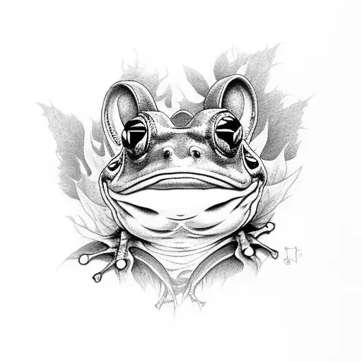 Kambo Frog Tattoo Design