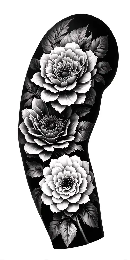 Spooky Black Dahlia Sleeve