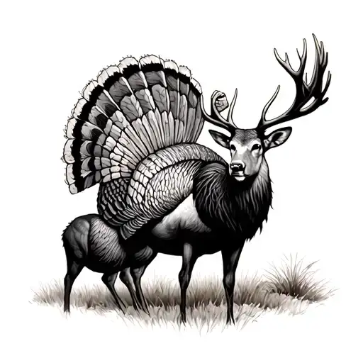 Elk Deer And Turkey
