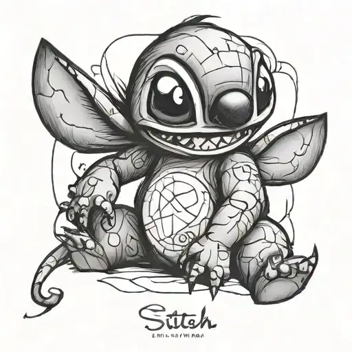 Stitch Inspiring Quote Written