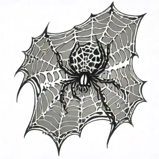 Spider Web With Spider