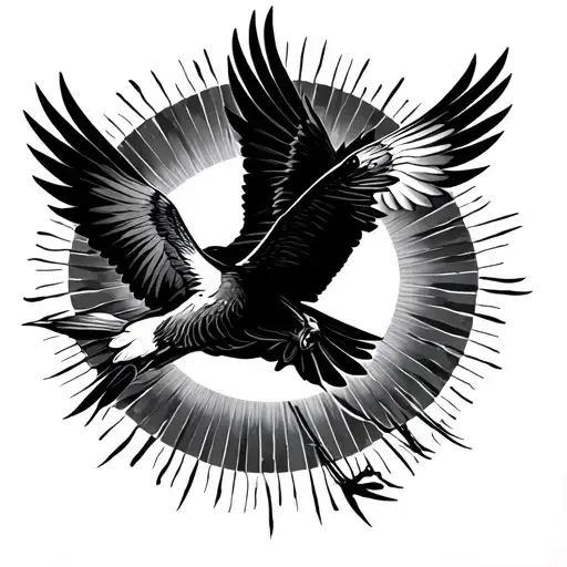 Kompas Birds Flying Towards The Sun