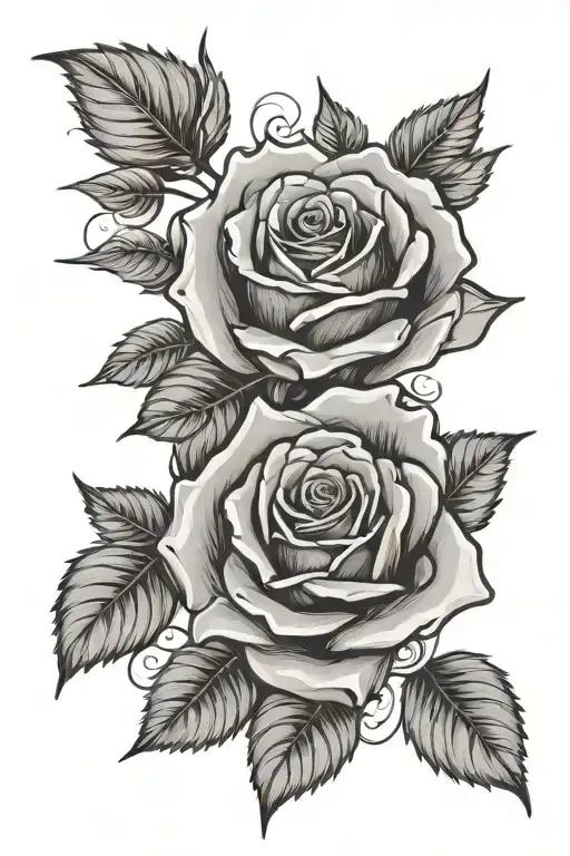 Roses Leaves Running Down The Arm Along With A Date On The Wrist