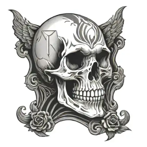 White Skull On Black Background And Under It Is Written Wgr Alliance