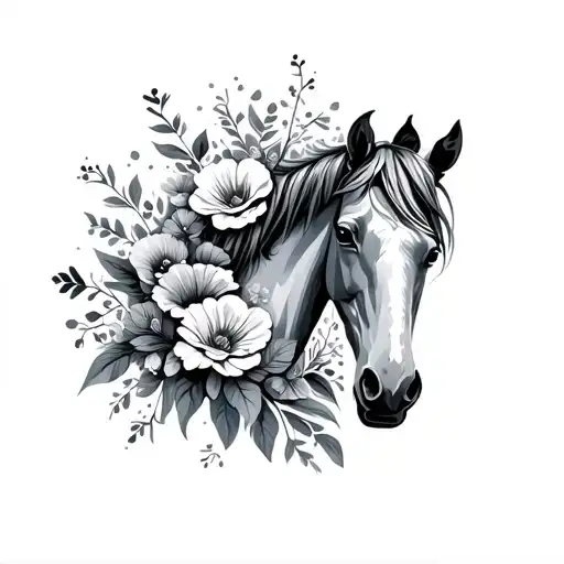 Horse And Flowers Wrapping