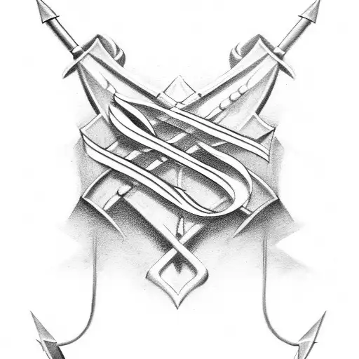 Chest Piece Of Arrow With Roman Numerals