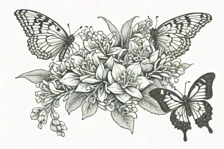 Flowering Jade Plant With Butterfly Memorial For Scalp