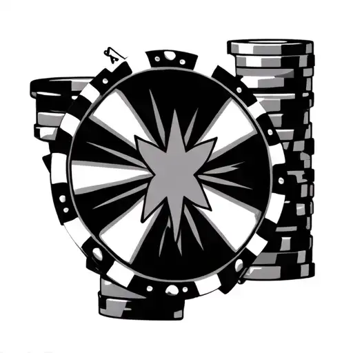 Poker Chips With Arizona State Outline