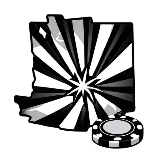Poker Chips With Arizona State Outline