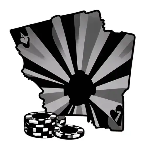 Poker Chips With Arizona State Outline