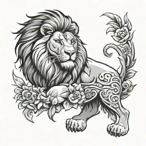 Background Tattoo For Lion