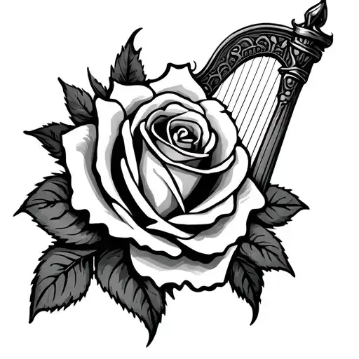 Irish Rose Harp