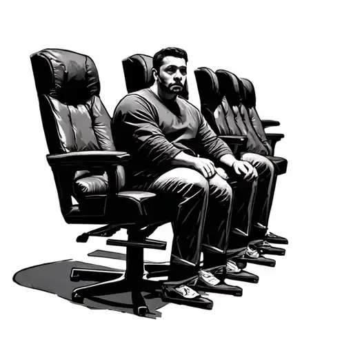 A Guy Balanced On 14 Chairs